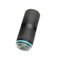Мастурбатор прозрачный в черной колбе Chisa Lust Ripple Tempest
