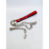 Нашийник з повідцем Collar black/red with leash
