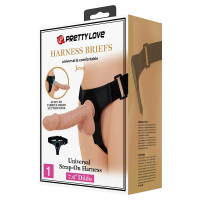 Жіночий страпон на трусиках Pretty Love Jerry з присоскою, реаліст, 21.8 х 4.6 см