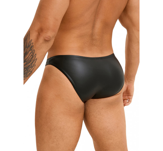 Стринги чоловічі Star Night зі штучної шкіри, чорні, XL