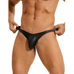 Стринги чоловічі Star Night зі штучної шкіри, чорні, XL