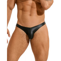 Стринги чоловічі Star Night зі штучної шкіри, чорні, XL