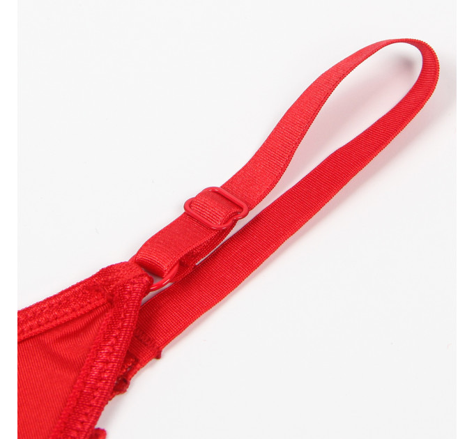 Стрінги з гіпюром зі стразами Star Night, червоні, S-M