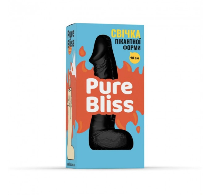 Свічка пікантної форми Pure Bliss BIG Black чорна, 18 см
