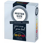Тестбокс/Комплект из 3-х презервативов Mister Size 53-57-60, для определения идеального размера