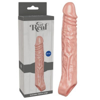 Удлиняющая насадка на пенис ToyJoy Get Real Extension Sleeve Large с петлей на мошонку, бежевая