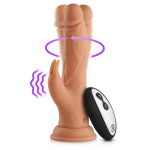 Вибратор-кролик на присоске Femme Funn Wireless Turbo Rabbit с пультом управления, телесный