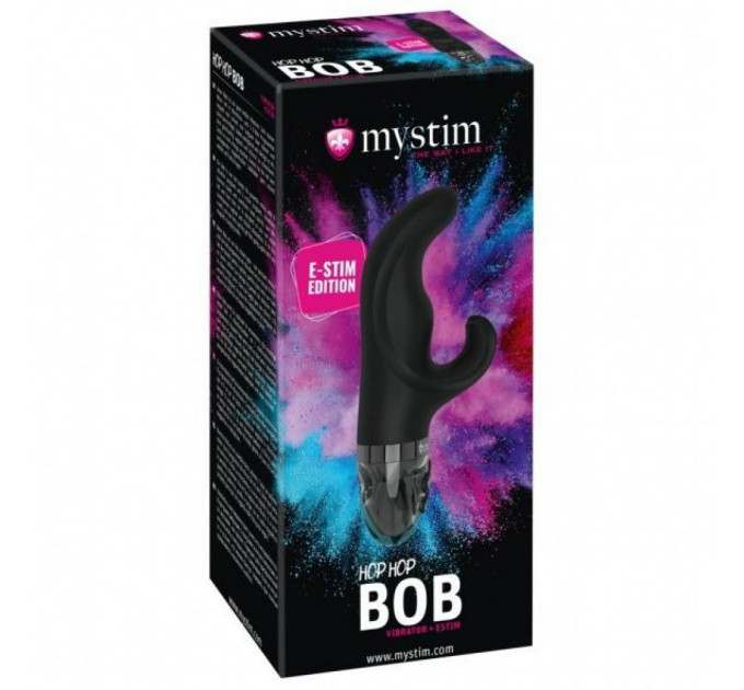 Вибратор-кролик с электростимуляцией Mystim Hop Hop Bop E-Stim, 16 см х 3.6 см