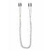 Затискачі на соски з ланцюжком Taboom Tweezers With Chain, сріблясті