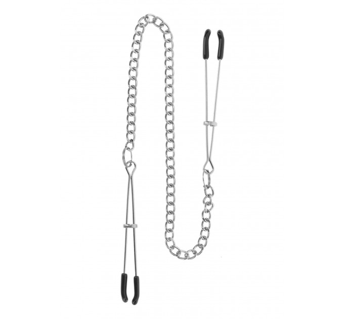 Затискачі на соски з ланцюжком Taboom Tweezers With Chain, сріблясті