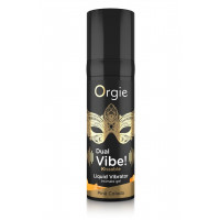 Жидкий вибратор Orgie DUAL VIBE! со вкусом коктейля Пина Колада, 15 мл