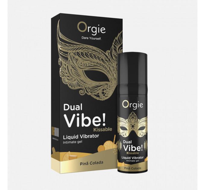 Жидкий вибратор коктейль Пина Колада DUAL VIBE!, 15 мл Orgie (Бразилия-Португалия)