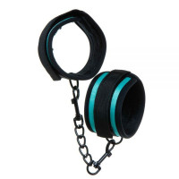 Наручники тканевые бирюзовые Luxury Fetish CUFFS