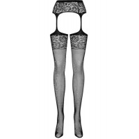 Чулки с поясом S500 Garter stockings Obsessive черный S/M/L
