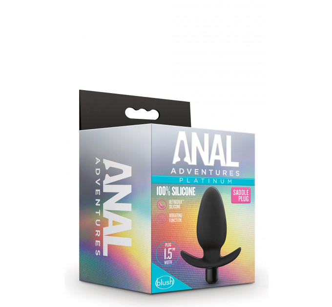 Анальная пробка c вибрацией Blush Anal Adventures Platinum Saddle Plug