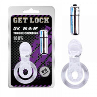 Насадка с язычком и вибропулей GET LOCK Vibe Cocking белая