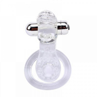 Насадка с язычком и вибропулей GET LOCK Vibe Cocking белая