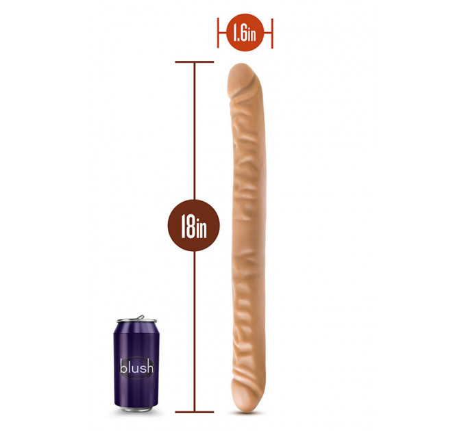 Двойной фаллоимитатор DR SKIN 18INCH MOCHA