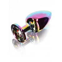 Анальная пробка металлическая Toy Joy Twilight Booty Jewel с кристаллом, радужный, Large Анальная пробка металлическая Toy Joy Twilight Booty Jewel с кристаллом, радужный, Large