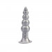 Анальная пробка рельефная Chisa Dark Muscle Silver, размер M
