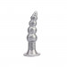 Анальная пробка рельефная Chisa Dark Muscle Silver, размер M