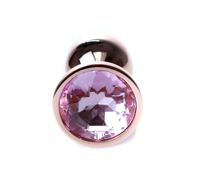 Анальная пробка S с розовым камнем Boss of toys Jewellery