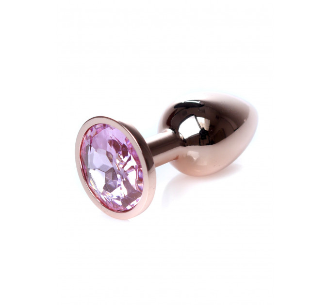 Анальная пробка S с розовым камнем Boss of toys Jewellery