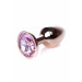 Анальная пробка S с розовым камнем Boss of toys Jewellery