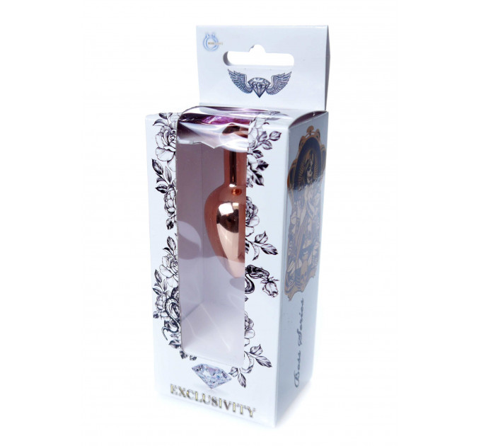 Анальная пробка S с розовым камнем Boss of toys Jewellery