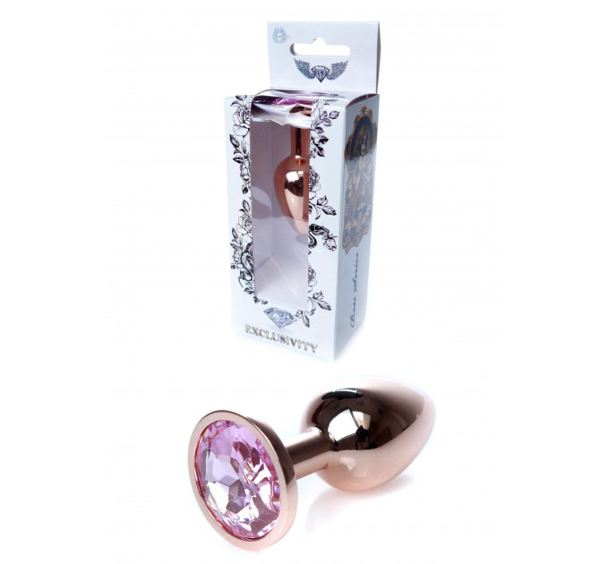 Анальная пробка S с розовым камнем Boss of toys Jewellery