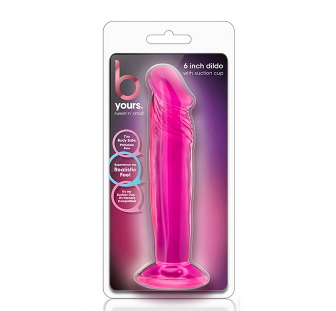 Анальная пробка в виде члена B YOURS SWEET N SMALL 6INCH DILDO PINK