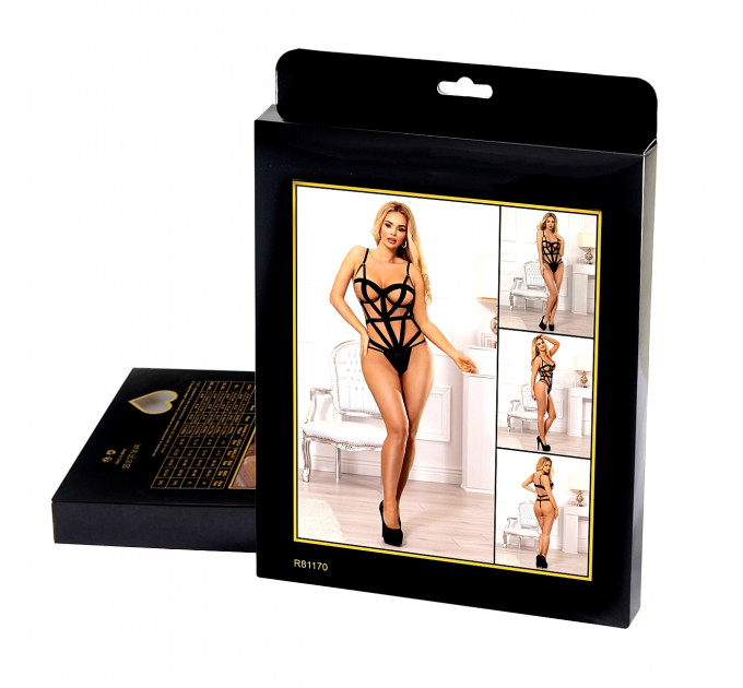 Боді відкрите Star Night чорне, XS-S