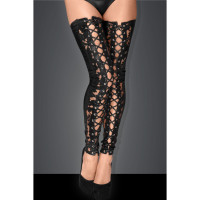 Чулки без носка с затяжками F145 Noir Handmade S