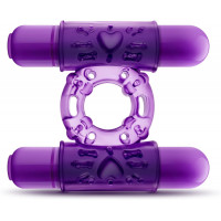 Ерекційне віброкільце Blush DOUBLE PLAY фіолетове