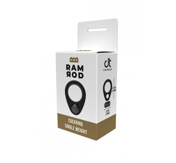 Ерекційне кільце Dreamtoys RAMROD з обтяжувачем, чорне