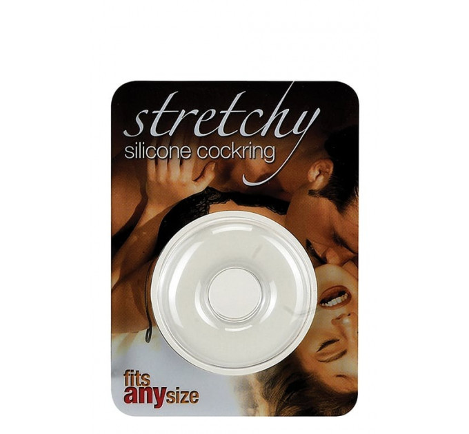 Эрекционное кольцо Seven Creations Stretchy Cockring Transparent, белое