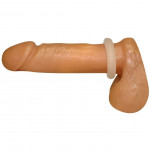 Эрекционное кольцо Seven Creations Stretchy Cockring Transparent, белое