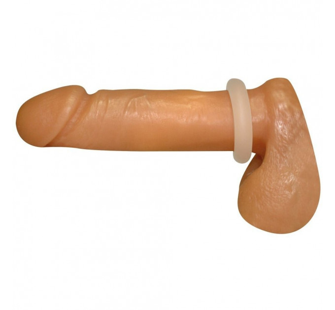 Эрекционное кольцо Seven Creations Stretchy Cockring Transparent, белое