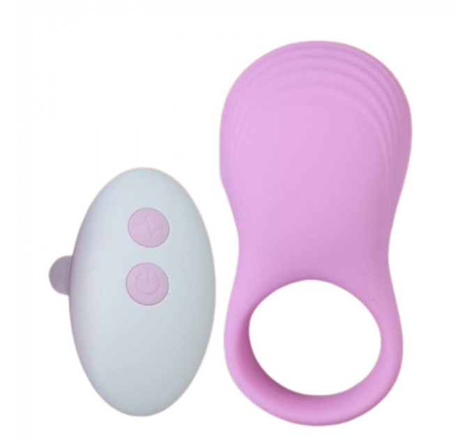Ерекційне віброкільце Sweet Em з пультом, рожевий, 8.5 х 4.5 см