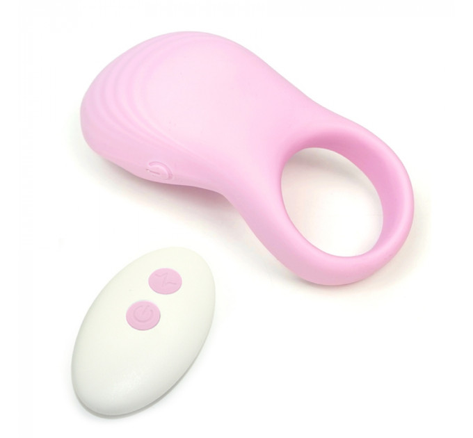 Ерекційне віброкільце Sweet Em з пультом, рожевий, 8.5 х 4.5 см