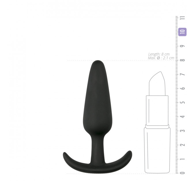 Анальна пробка Buttplug чорна, S