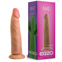Фаллоимитатор реалистичный EGZO Mad Evolution Ciberskin Keen Lover на присоске, телесный
