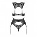 Кружевной комплект сексуального белья XS/S Donna Dream Obsessive, 3 предмета