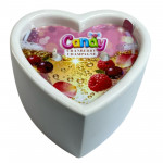 Масажна свічка з ароматом шампанського з журавлиною Candy Cranberry Champagne у формі серця, 70 мл