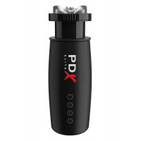 Мастурбатор Pipedream PDX Elite с вибрацией и всасыванием, черный, 22 см