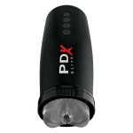 Мастурбатор Pipedream PDX Elite з вібрацією та всмоктуванням, чорний, 22 см
