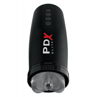 Мастурбатор Pipedream PDX Elite з вібрацією та всмоктуванням, чорний, 22 см