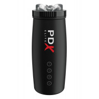 Мастурбатор Pipedream PDX Elite с вибрацией и всасыванием, черный, 22 см