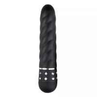 Мини-вибратор c рельефом и стразами Love Diamond Vibrator Black