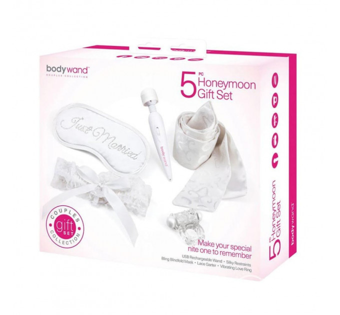 Набір для наречених Bodywand Honeymoon Gift Set з 5 предметів, білий